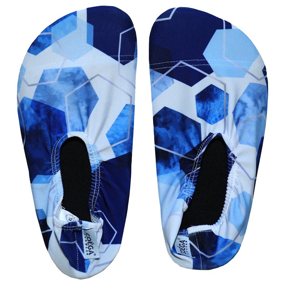 Coega Sunwear - Boys Pool Shoes - Navy Watercolor Hexagons