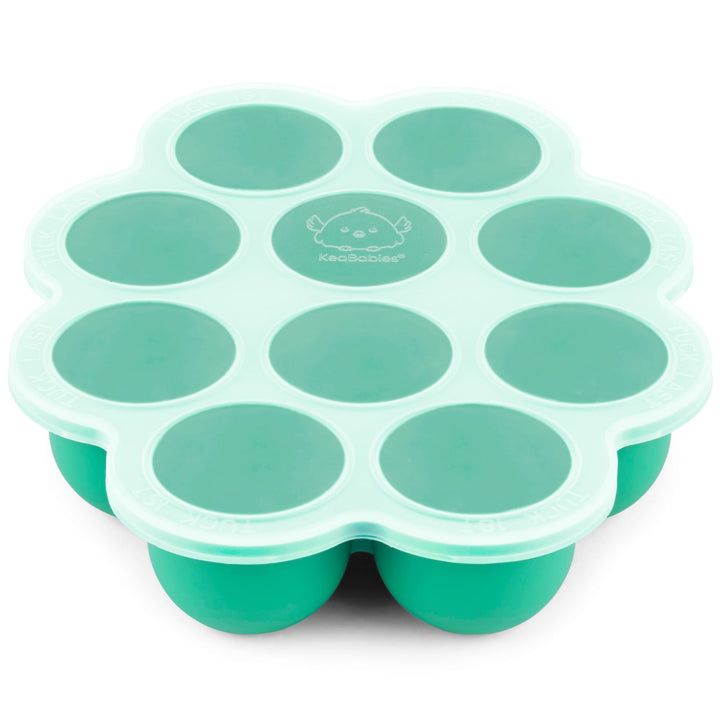 Keababies - Prep Silicone Baby Food Tray - Alpine Green