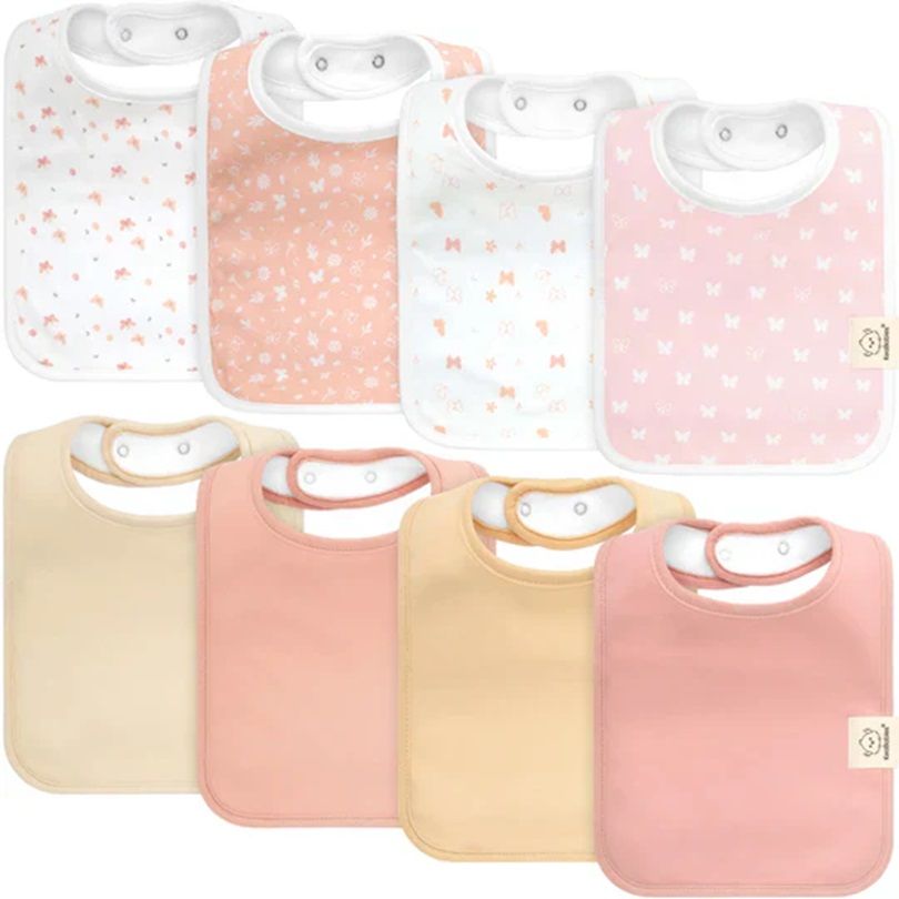 KeaBabies - Coast Drool Bibs Set - Butterflies - 8 Pcs