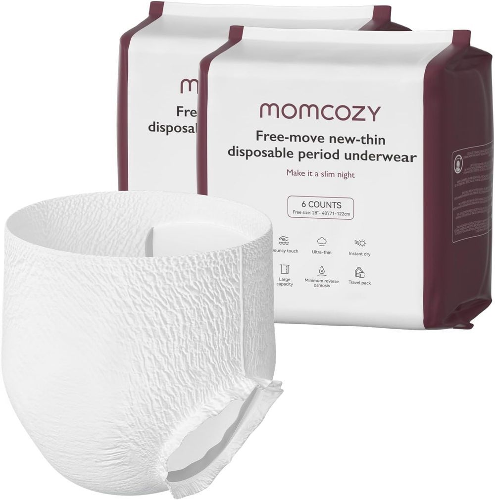 Momcozy - Disposable Period Underwear - White - Pack of 2 - 12pcs