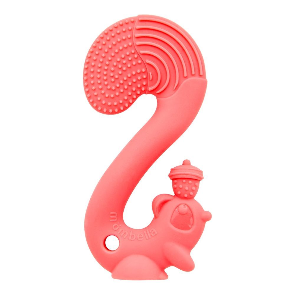 Mombella - Squirrel Baby Teether Toy - Rose