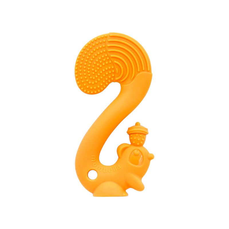 Mombella - Baby Teether Toy - Squirrel - Orange