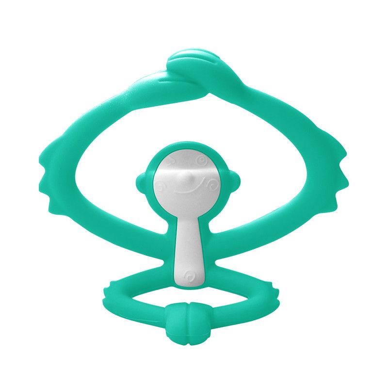 Mombella - Teether Toy - Hugging Monkey - Aqua Green