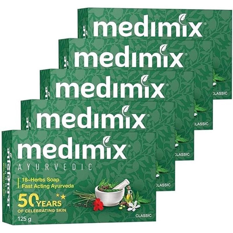 Medimix - Ayurvedic 18 Herbs Classic Soap - Pack of 5 - 125 gm