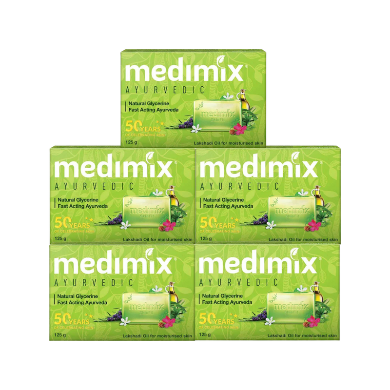 Medimix - Ayurvedic Natural Glycerine Soap - Pack of 5 - 125 gm