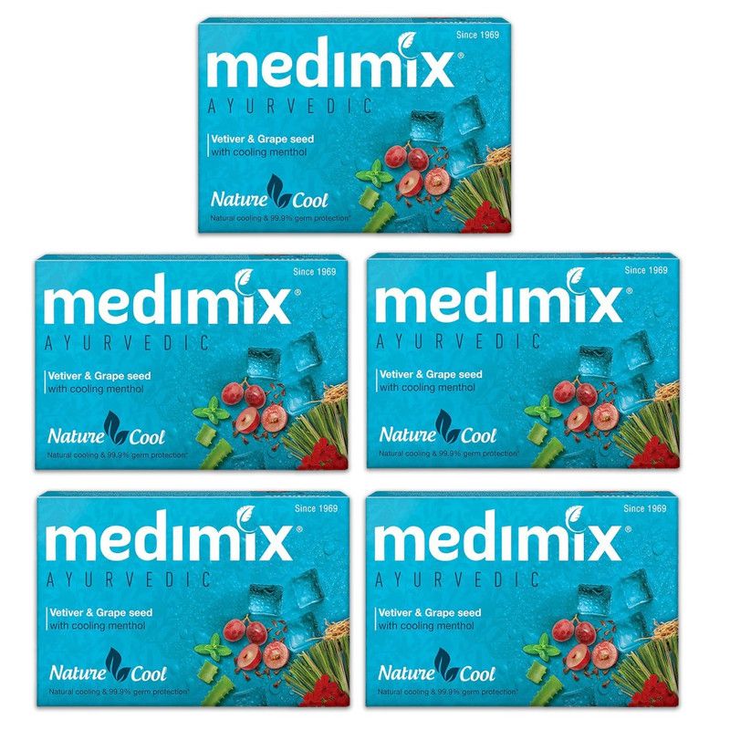 Medimix - Ayurvedic Nature Cool Soap - Pack of 5 - 125 gm