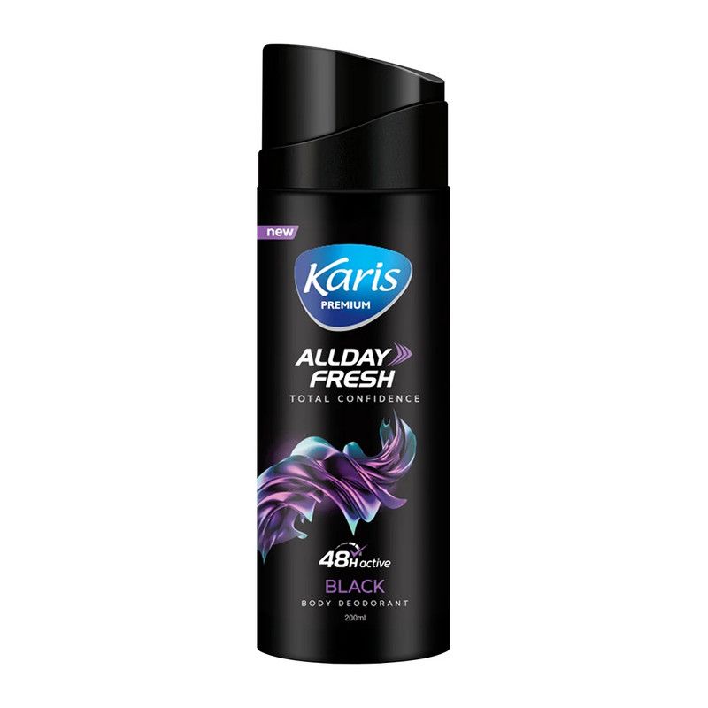 Karis Naturals - All Day Fresh Body Deodorant Spray - Black - 200 ml