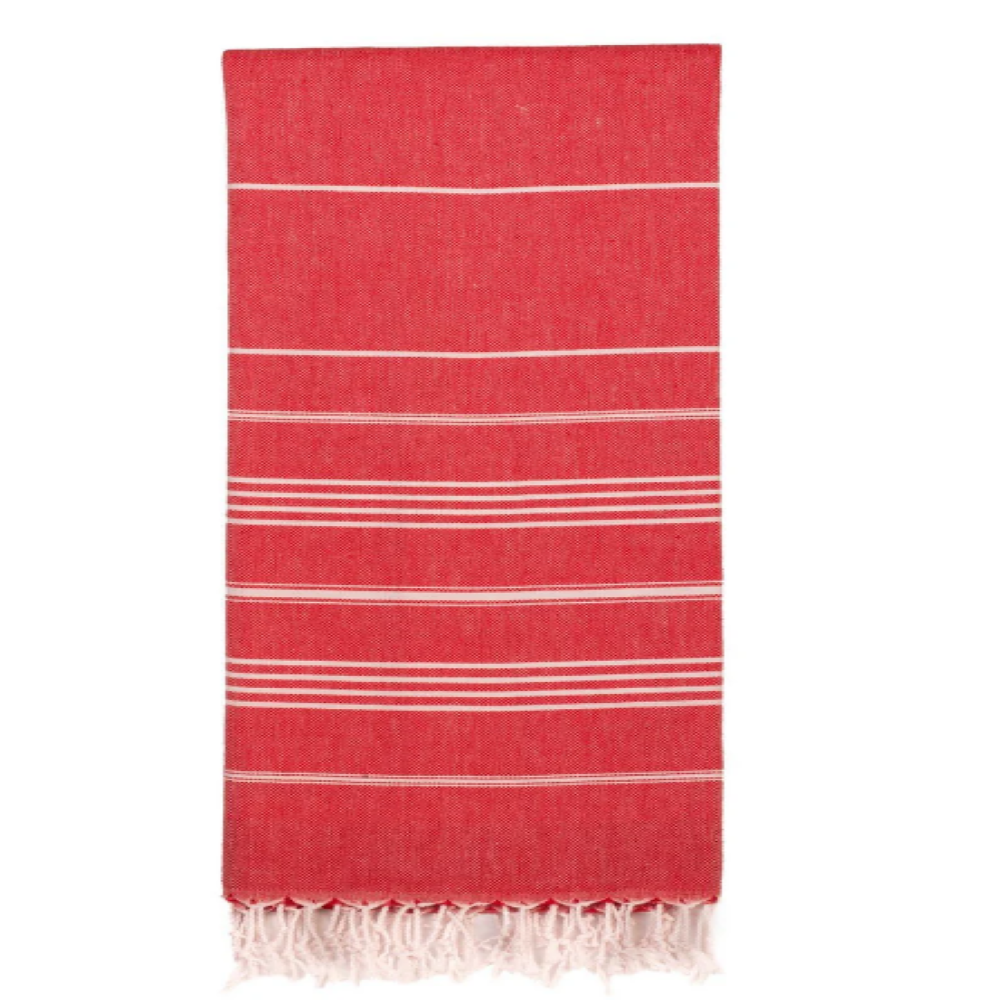 Hammam Corner - The Line Beach Towel - Red