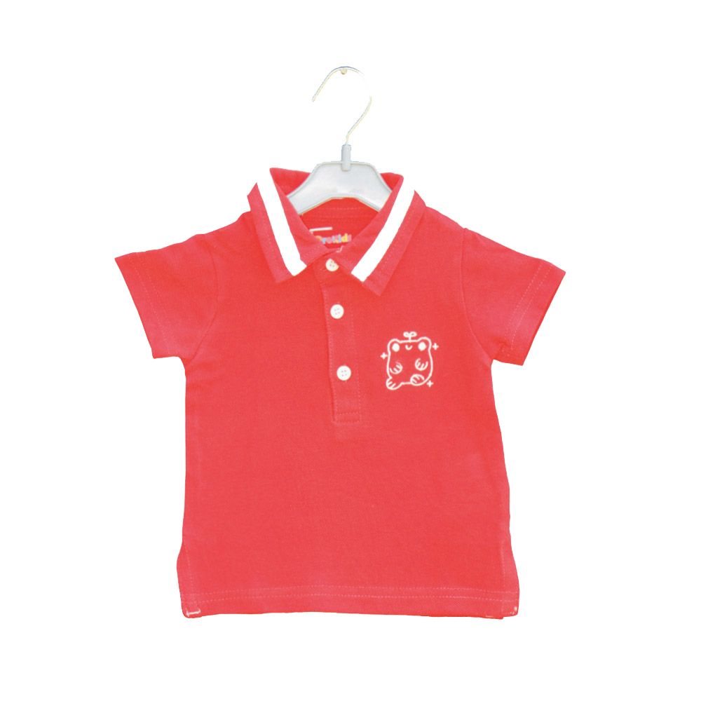 Prokids - Baby Button Up Polo Shirt_Red