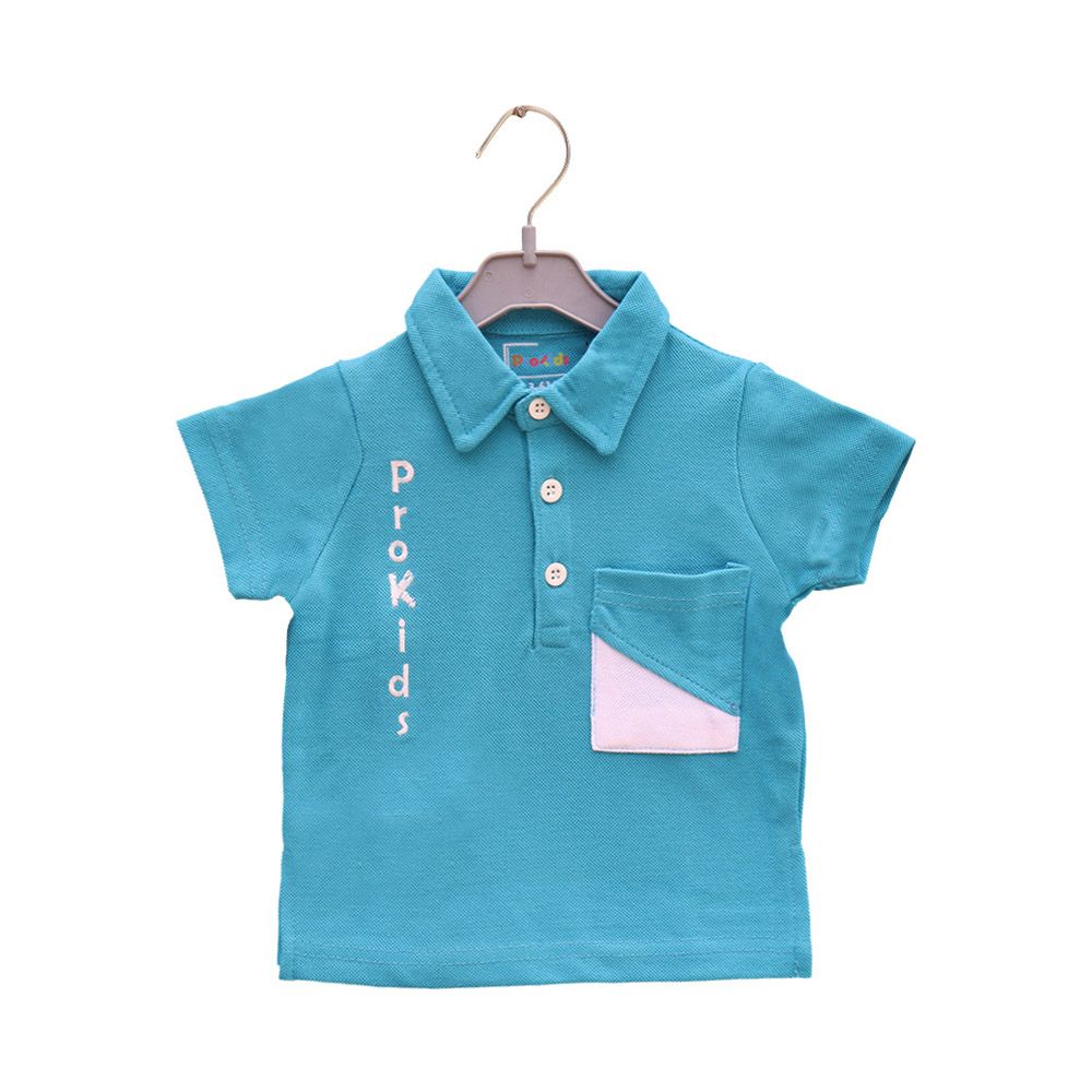 Prokids - Baby Button Up Ceil Polo Shirt - Blue