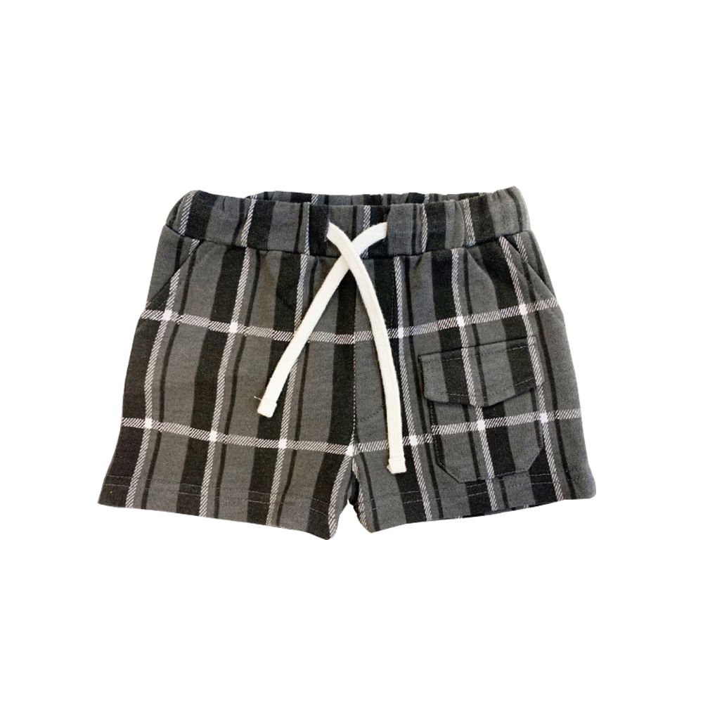 Prokids - Casual Baby Pull On Shorts - Checkered Black