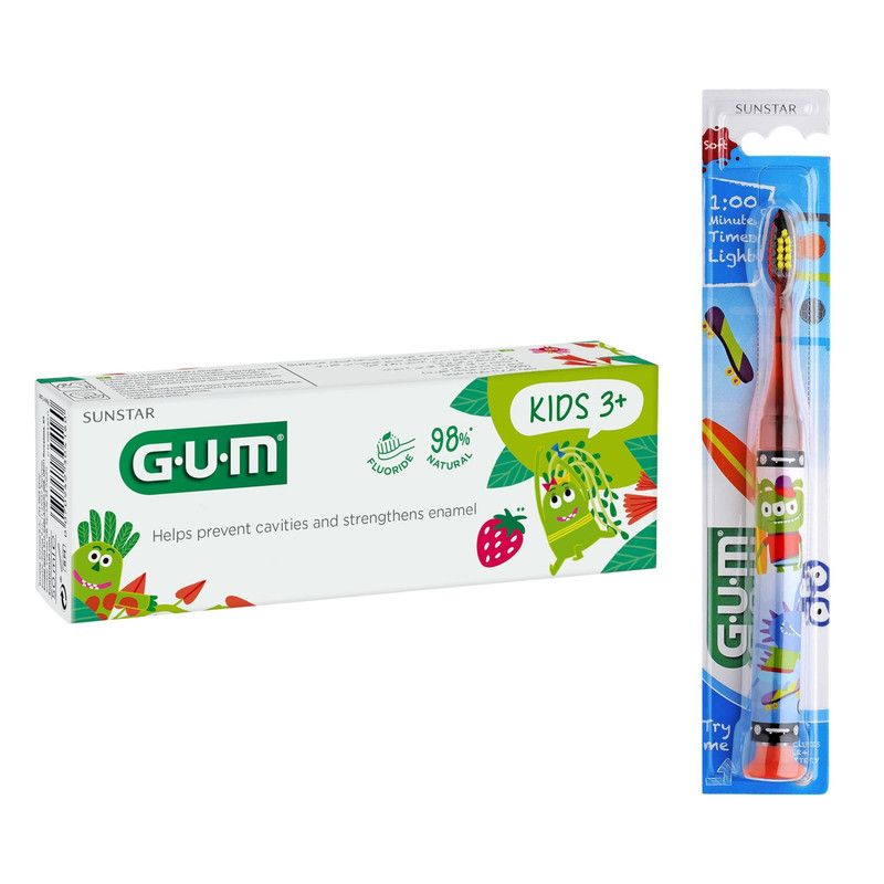 Gum - Kids Toothpaste 50ml + Free Toothbrush