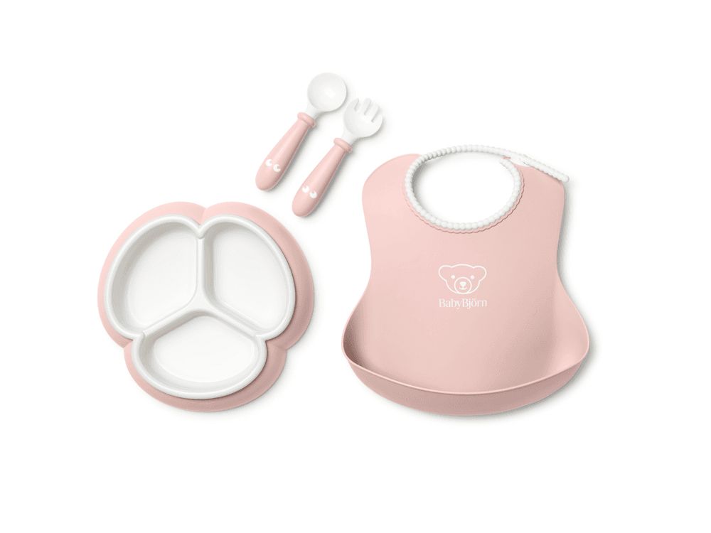 Babybjorn - Mealtime Set - Powder Pink - 4 Pcs