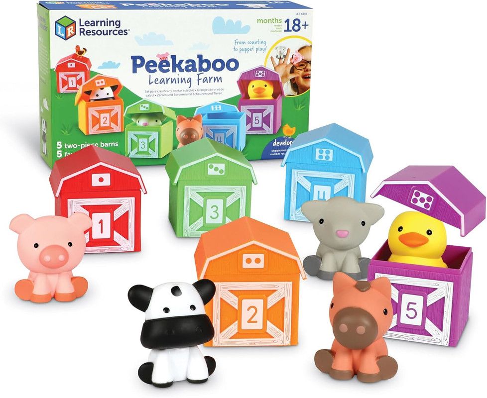 Learning Resources - Peekaboo Learning Farm 10 Piece Set