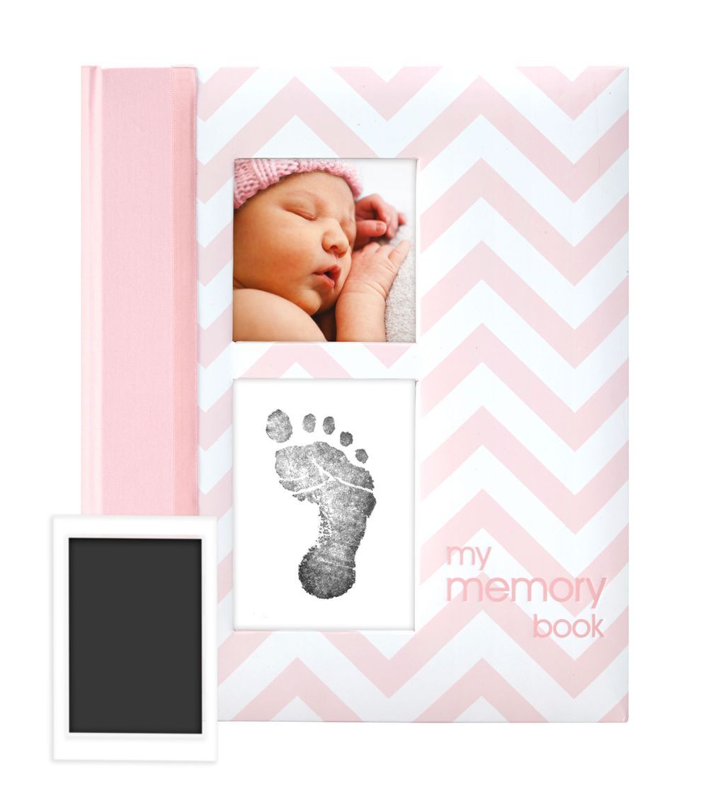 Pearhead - Chevron Baby Book - Pink