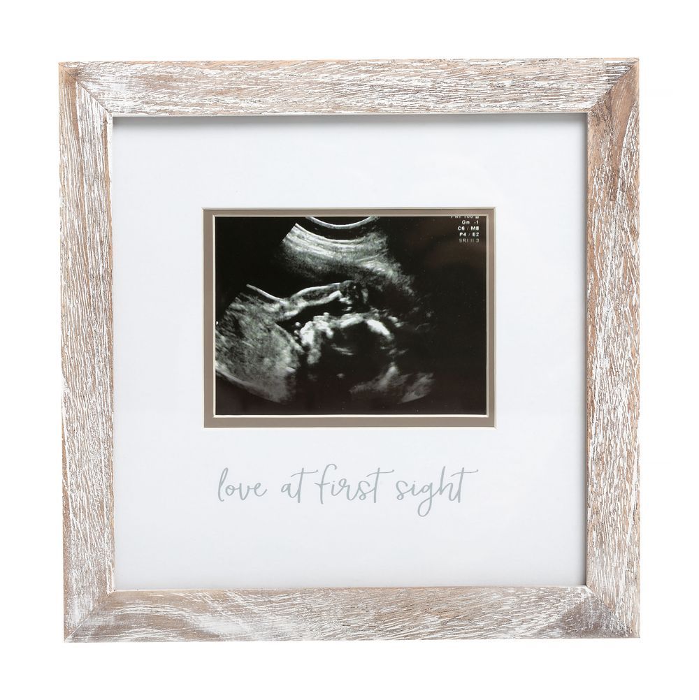 Pearhead - Rustic Sonogram Frame - Wood Finish