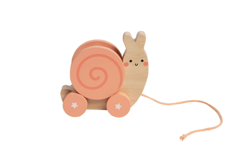 Pearhead - Snail Wooden Pull Toy