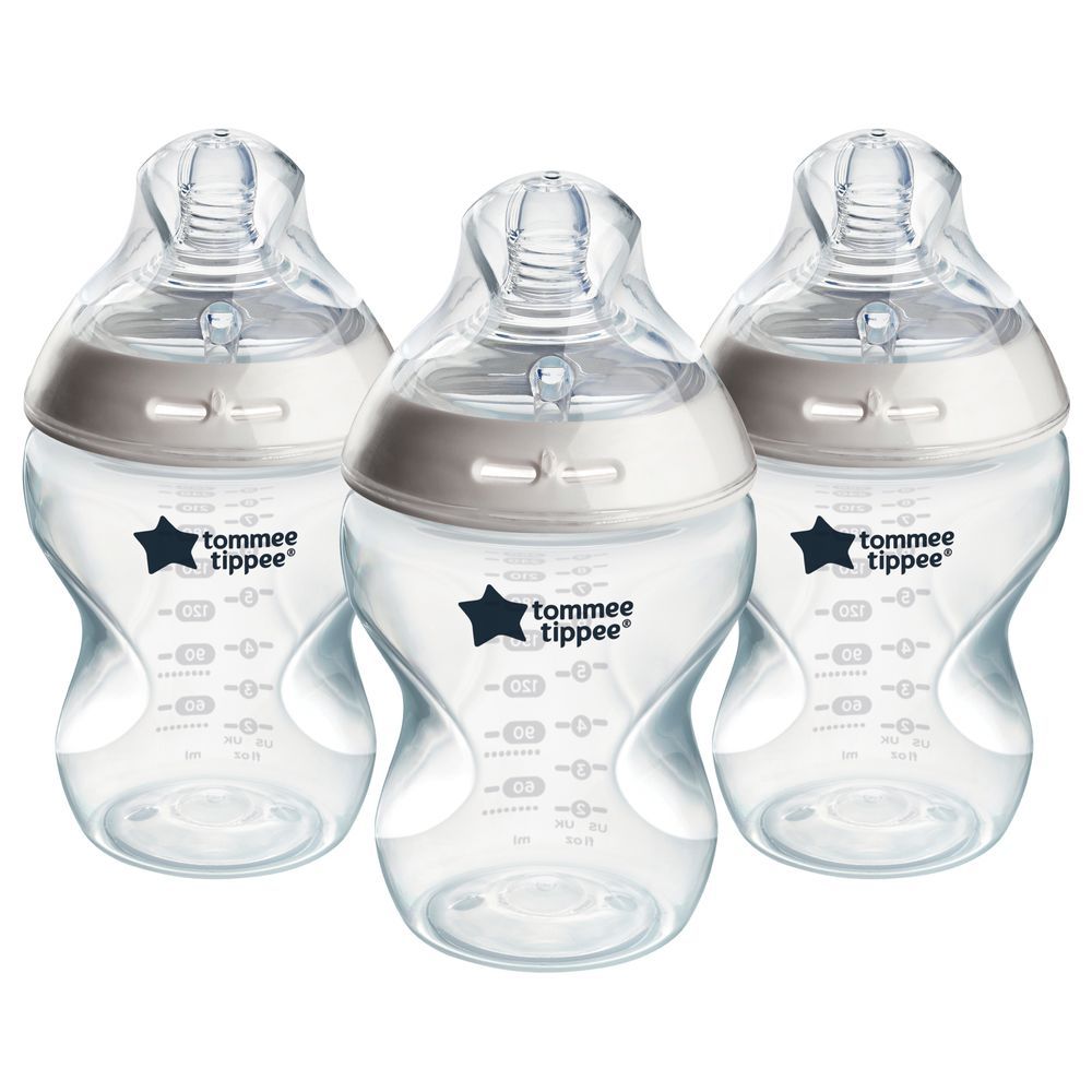 Tommee Tippee - Natural Start Anti-Colic Baby Bottle With Slow Flow Teat - Pack of 3 - 260ml