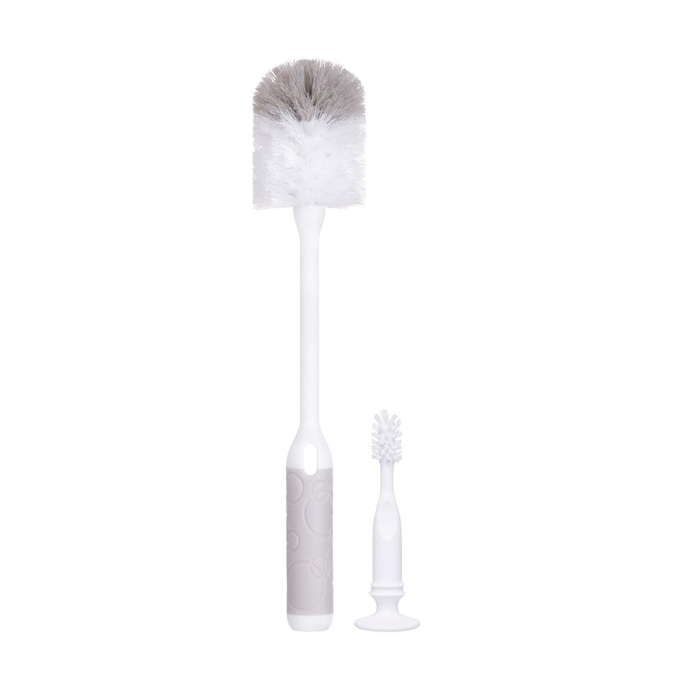 Ubbi - 2-in-1 Single Bottle Brush - Grey/White