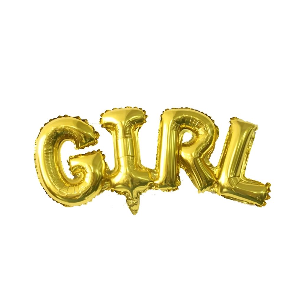 Funfiniti - Girl Foil Balloon - Gold