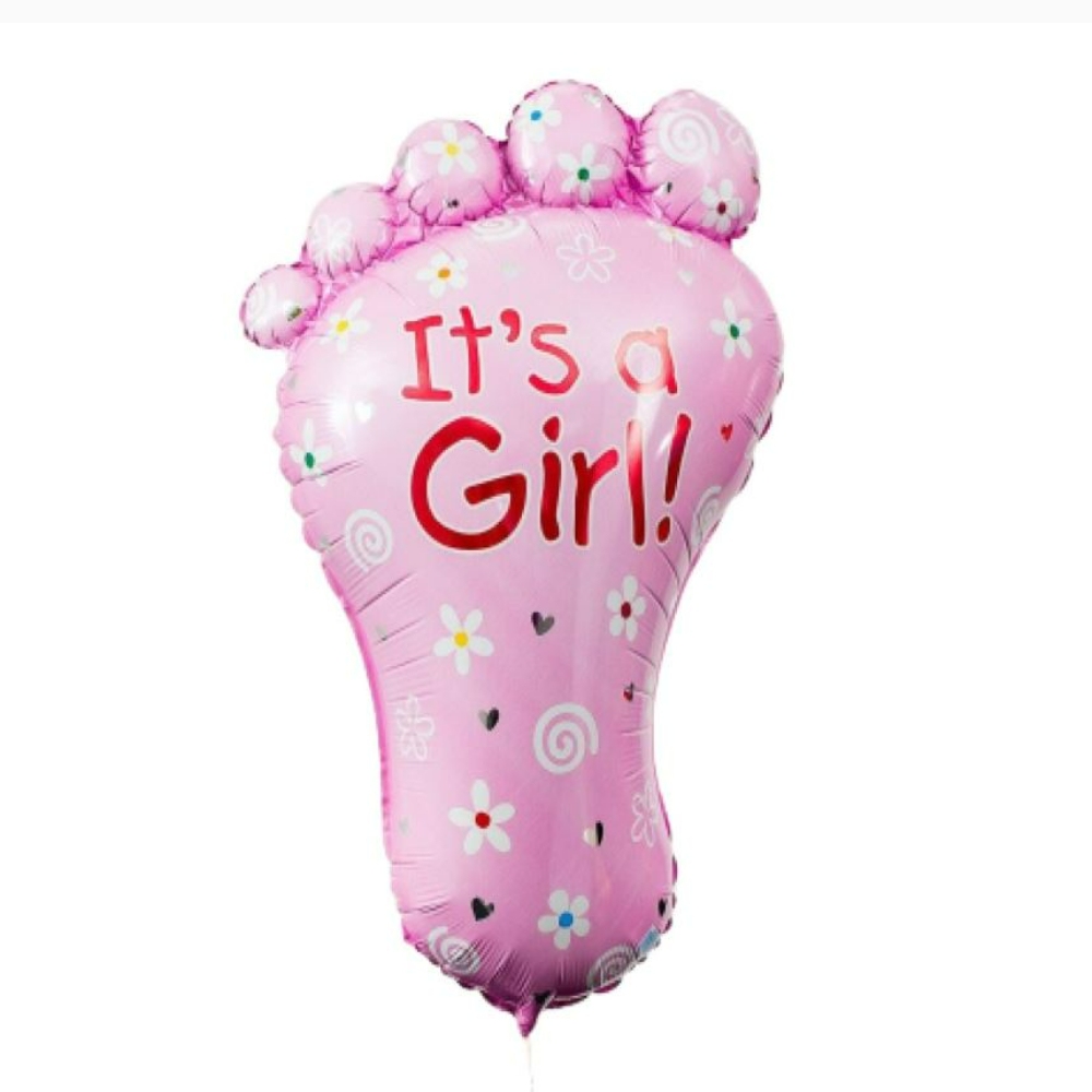 Funfiniti - Foot Print Foil Balloon - Pink