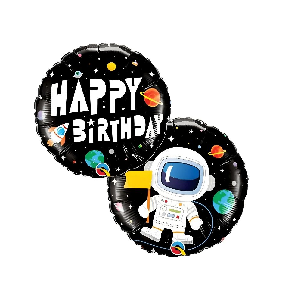 Funfiniti - Space B-day Theme Foil Balloon