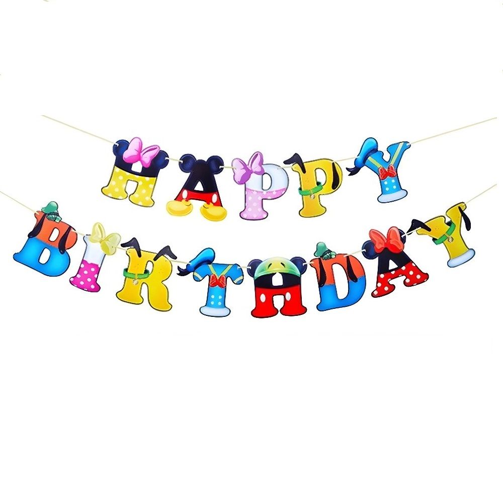 Funfiniti - Mickey Happy Birthday Banner