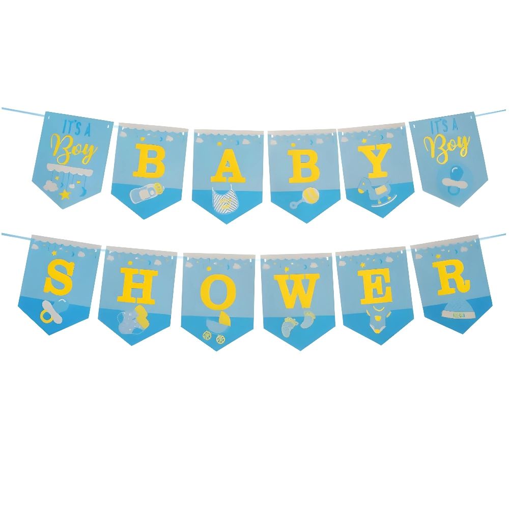 Funfiniti - Baby Shower Banner - Blue