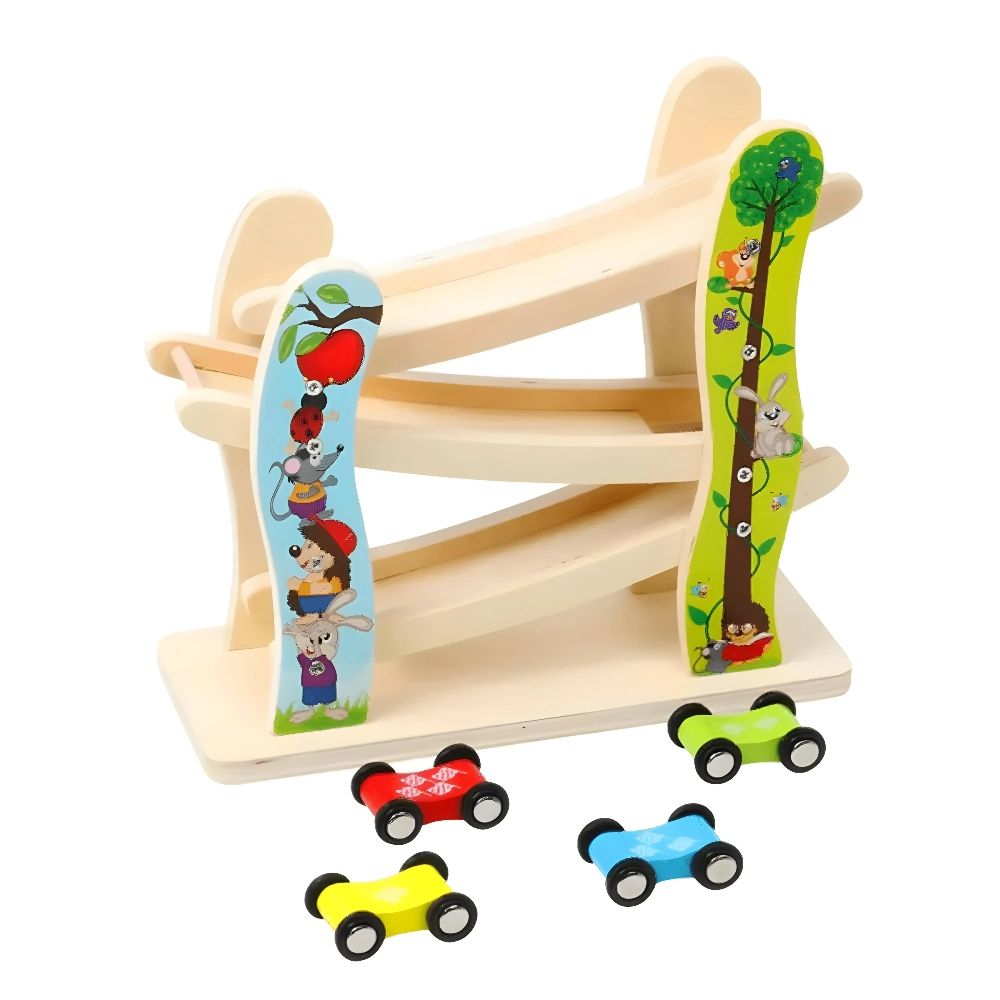 Funfiniti - Wooden Rail With Car Playset