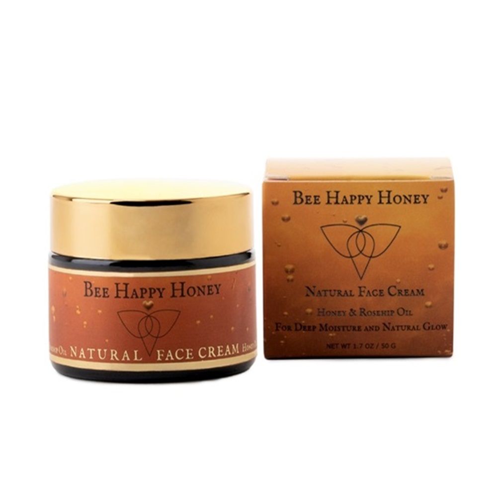 Bee Happy Honey - Face Moisturizing Cream - Honey and Rosehip Oil - 50g