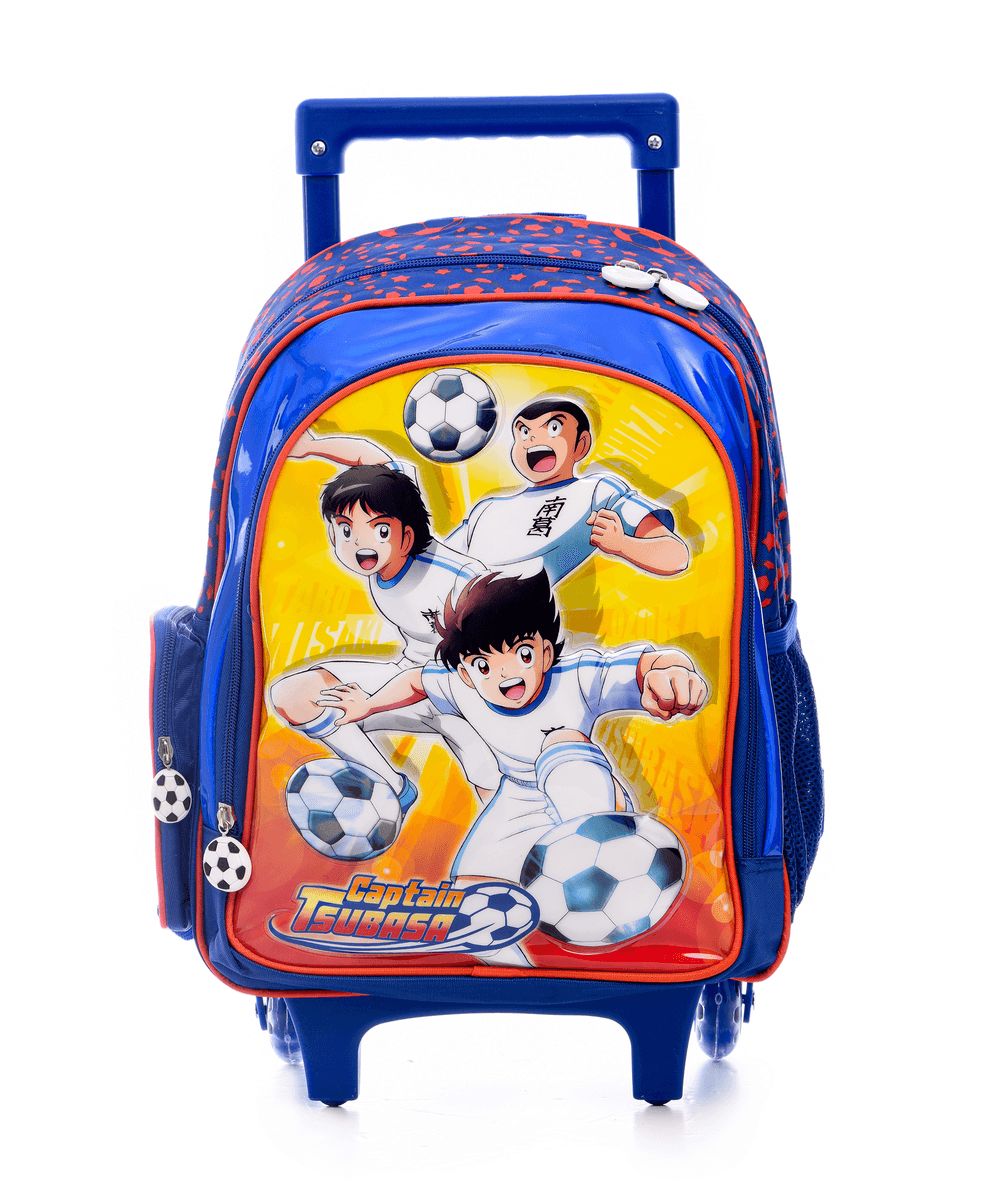 Captain Tsubasa - School Trolley Bag - Blue - 14-inch