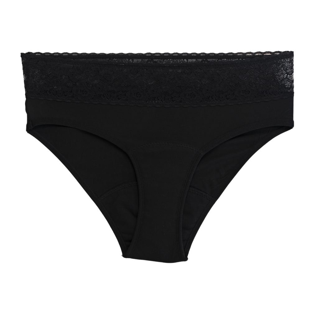 Sahara - Period Proof Underwear Hi-Waist Lace Bikini - Moderate Absorbency