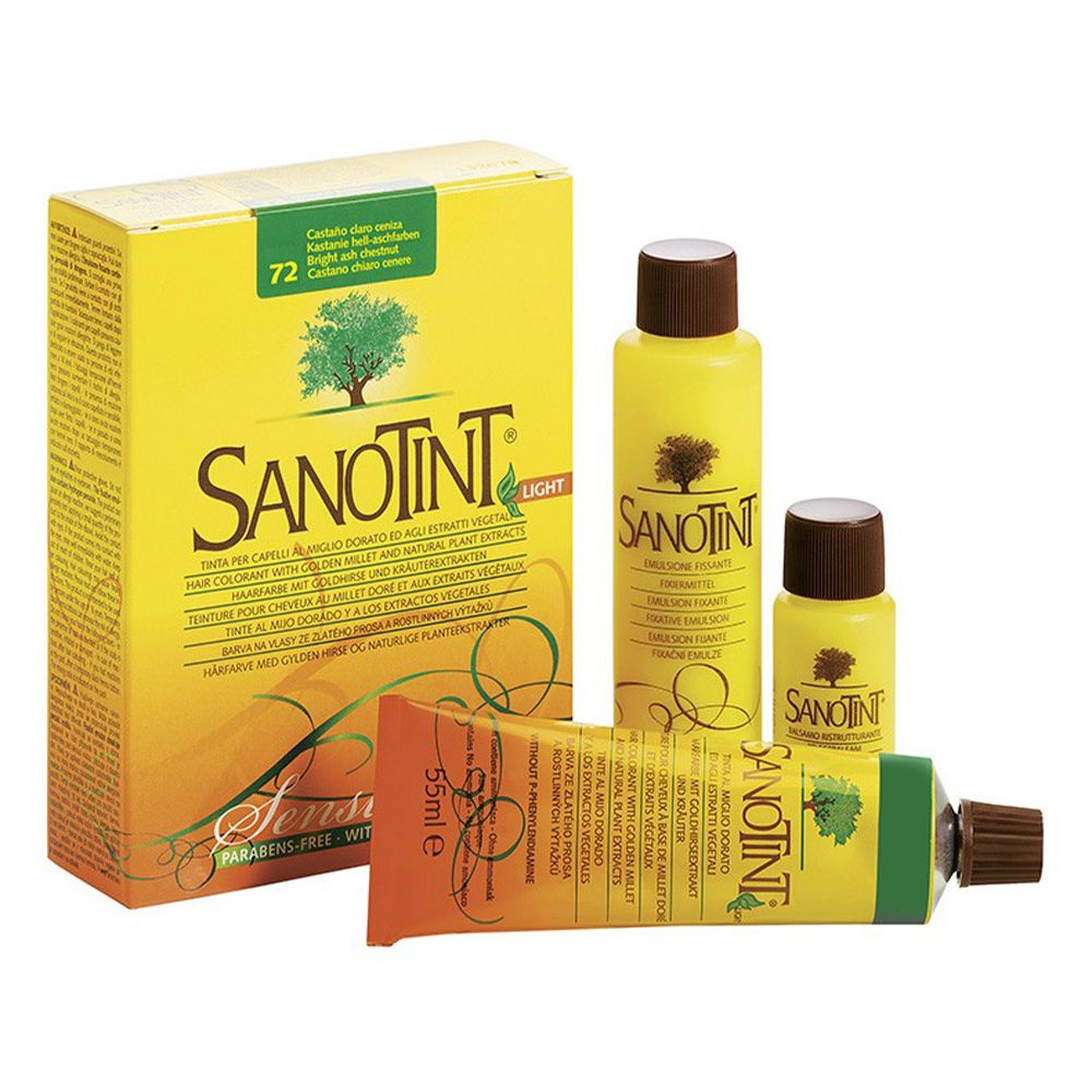 Sanotint - Sensitive Hair Colour Kit - Bright Ash Chestnut 72 - 125 ml