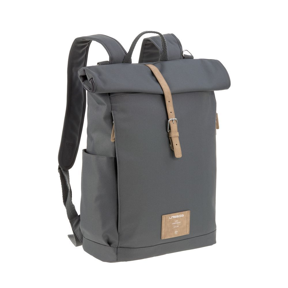 Lassig - Green Label Rolltop Diaper Backpack - Anthracite