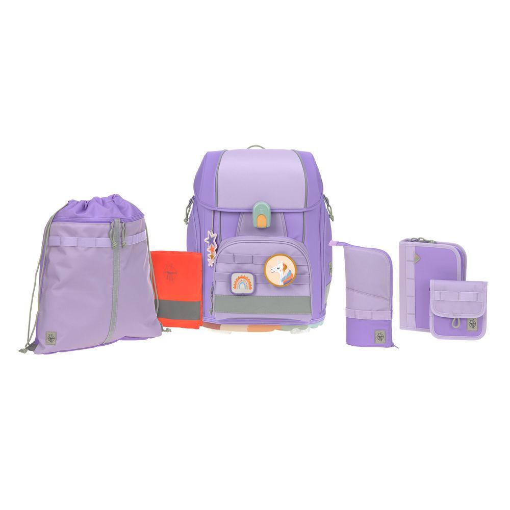 Lassig - School Boxy Set - Violet/Lavender - Pack of 7