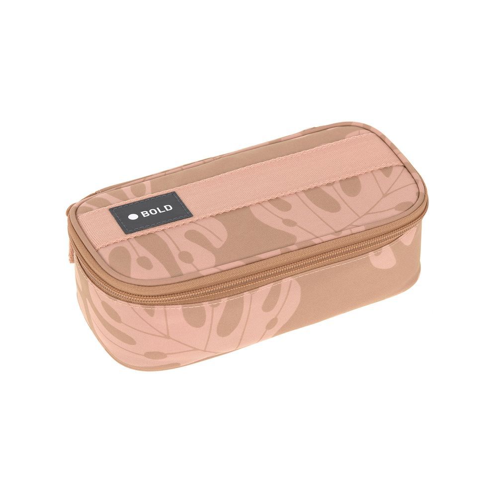 Lassig - Bold Spacy School Pencil Case - Leaves Caramel