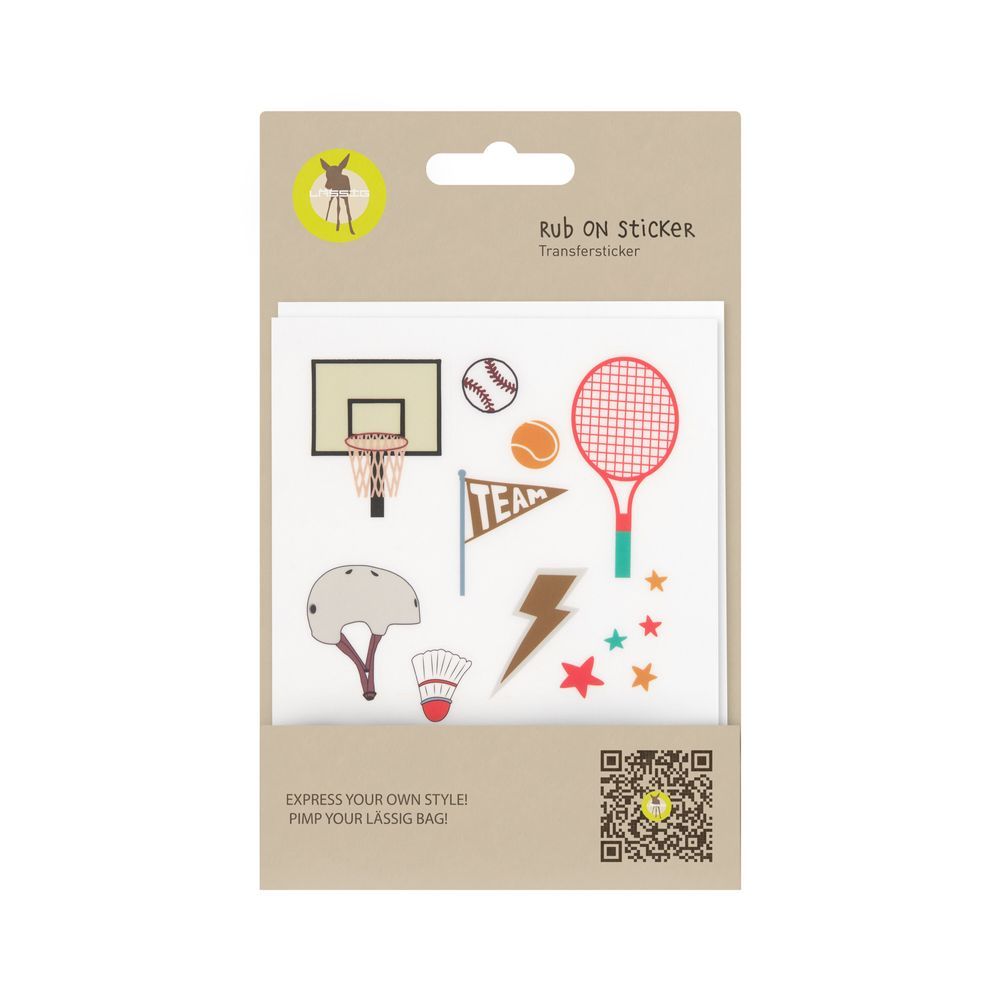 Lassig - Rub On Sticker Sheet - Sport - Pack of 3