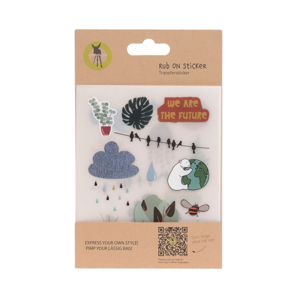 Lassig - Rub On Sticker Sheet - Planet - Pack of 3