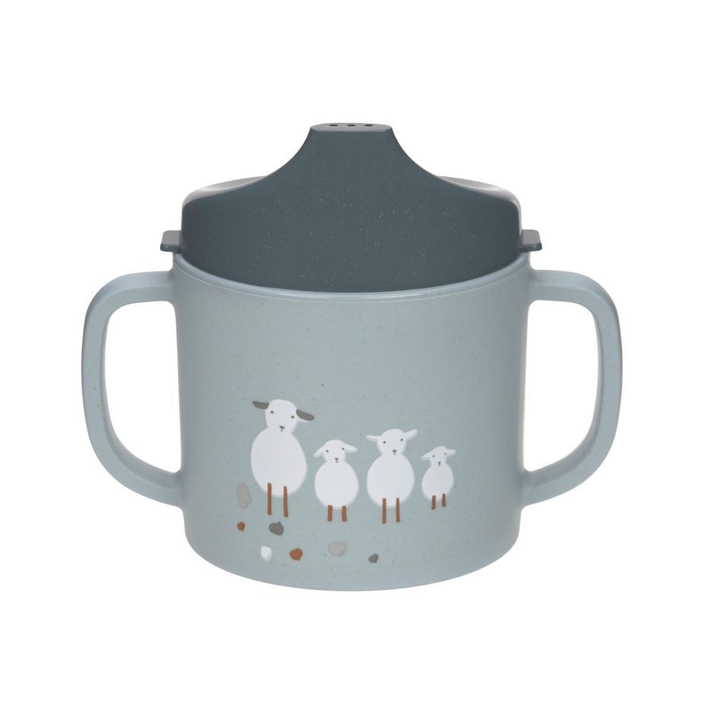 Lassig - Tiny Farmer Sippy Cup - Sheep/Goose Blue - 180 ml