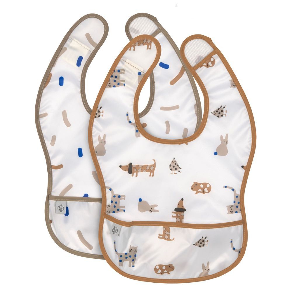 Lassig - Little Mateys Lightweight Bib With Drip Tray - 2 Pcs