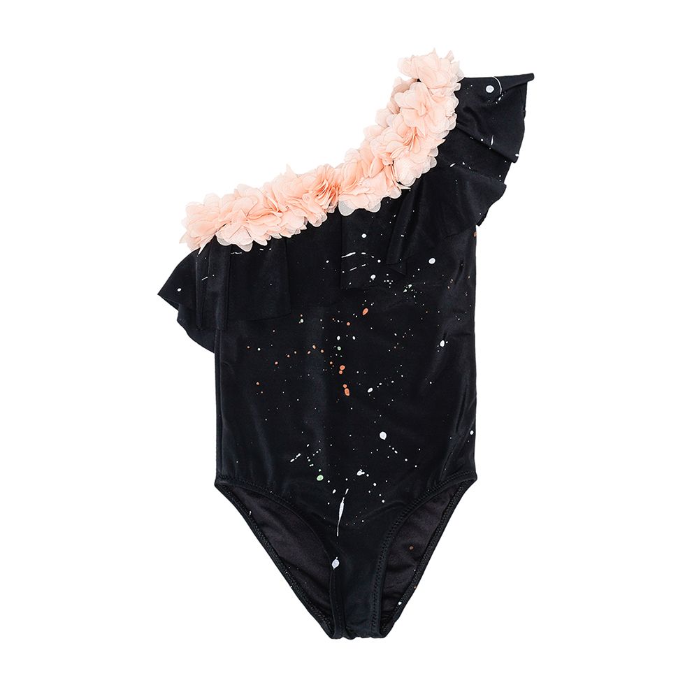 Reborn - Girl's Crown Swimsuit - Black