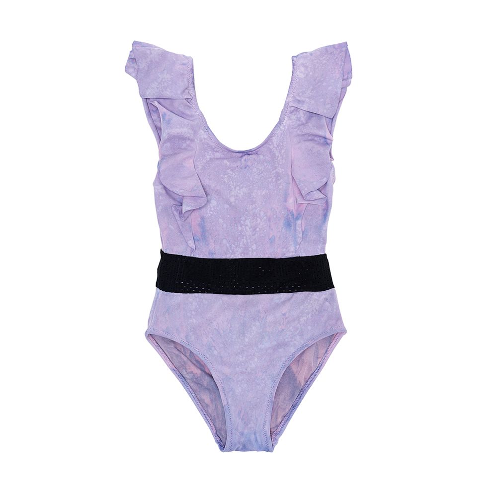 Reborn - Girls Belt Swimsuit - Purple