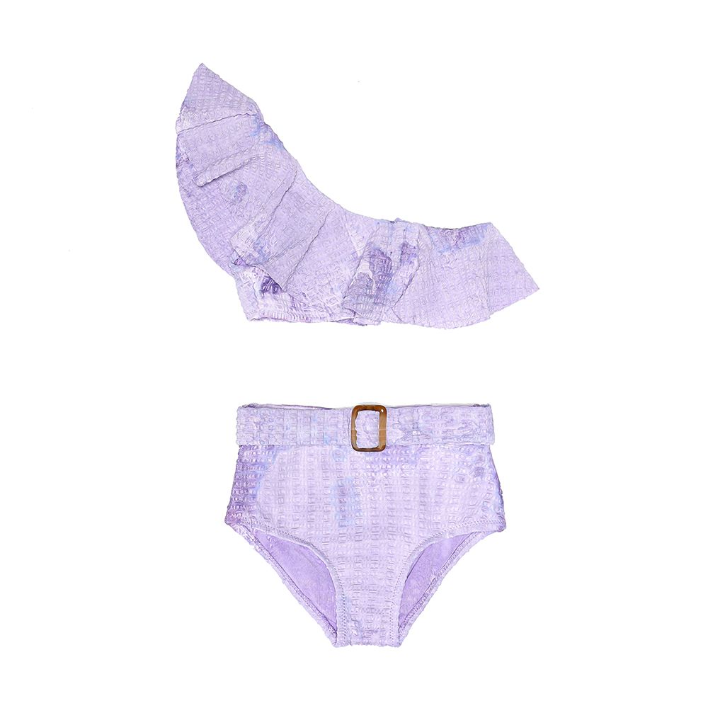 Reborn - Girl's Grape Frill Bikini - Purple