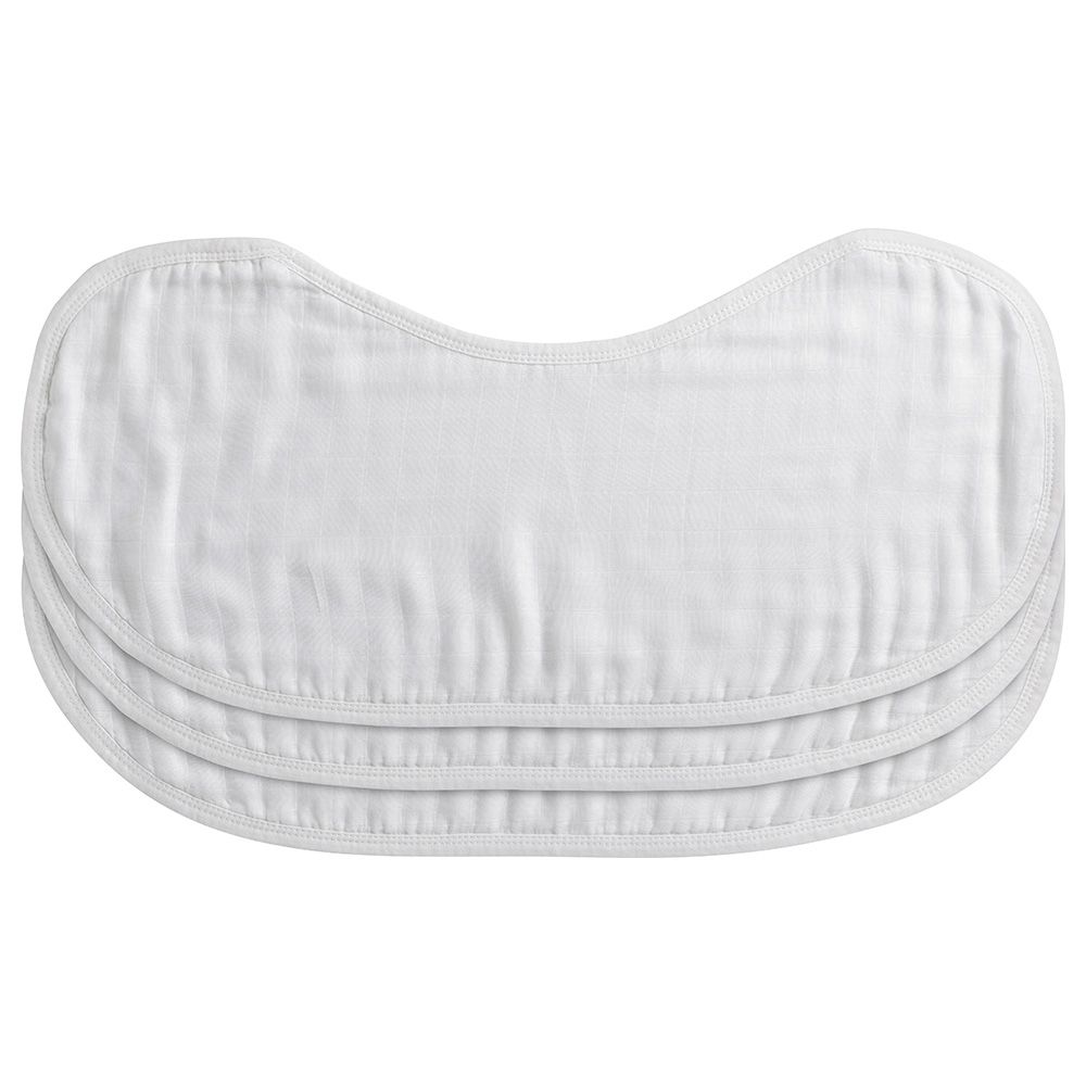 Anvi Baby - Organic Burp & Bib Cloth Pack Of 3 - White