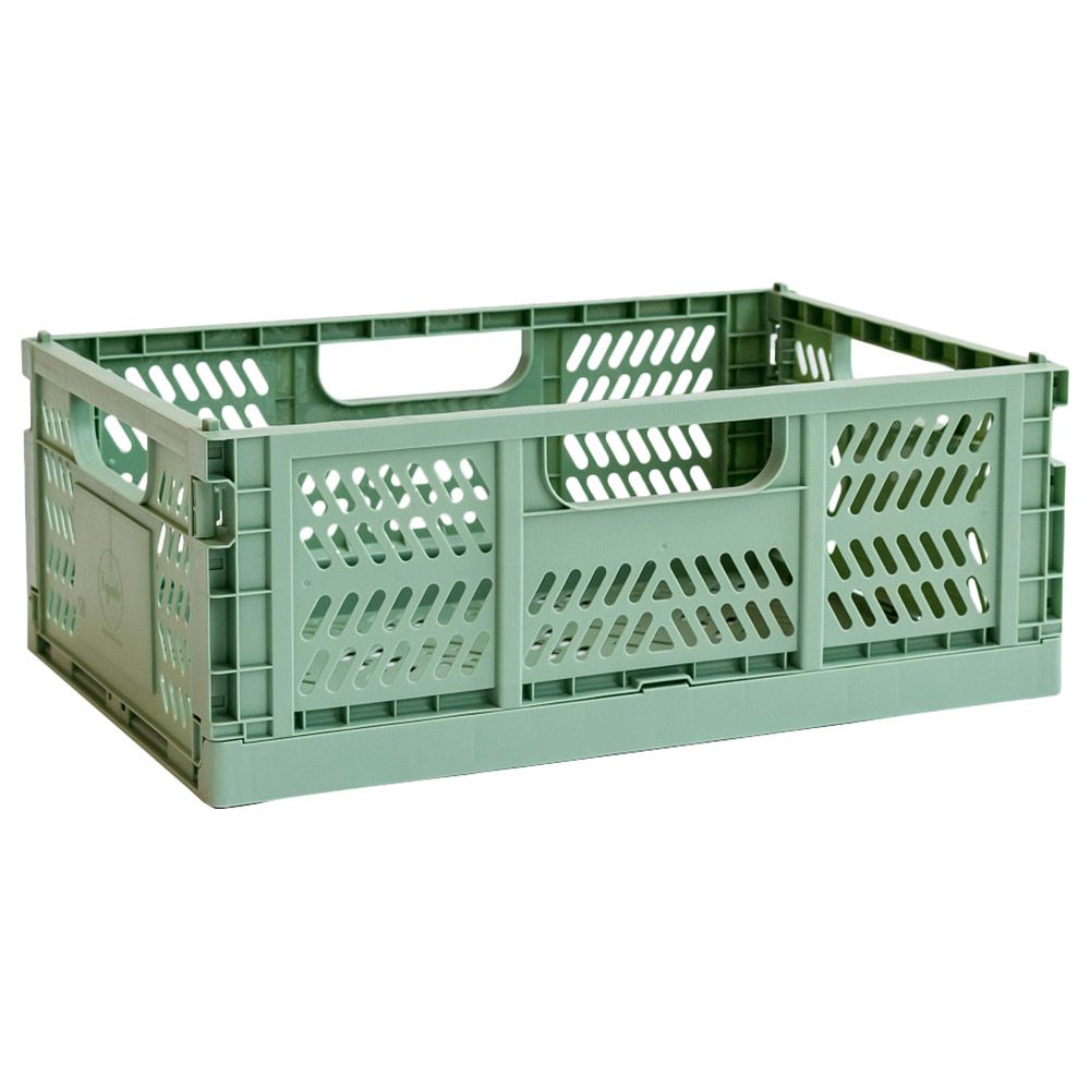 3 Sprouts - Modern Folding Crate - Large - Green