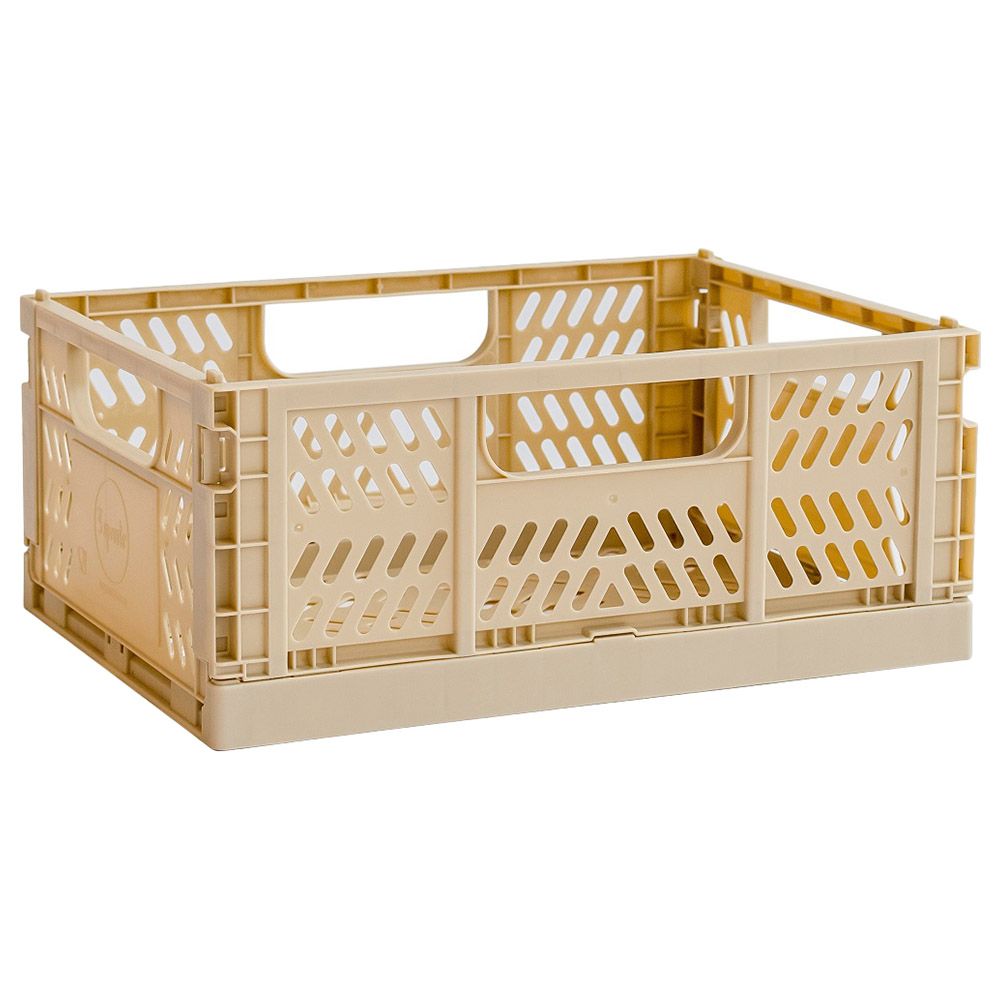 3 Sprouts - Modern Folding Crate - Medium - Sand