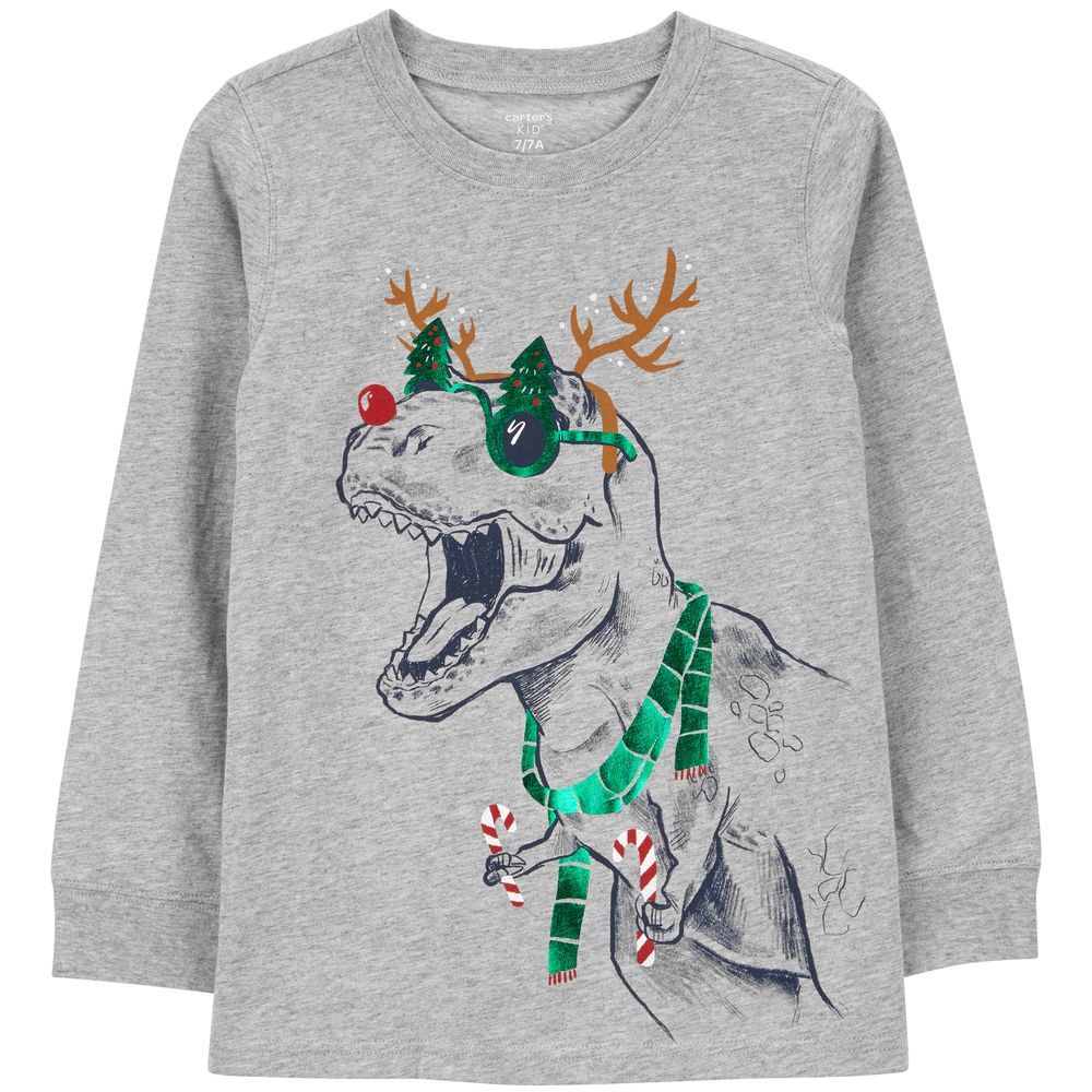 Carters - Dinosaur Jersey Tee - Grey