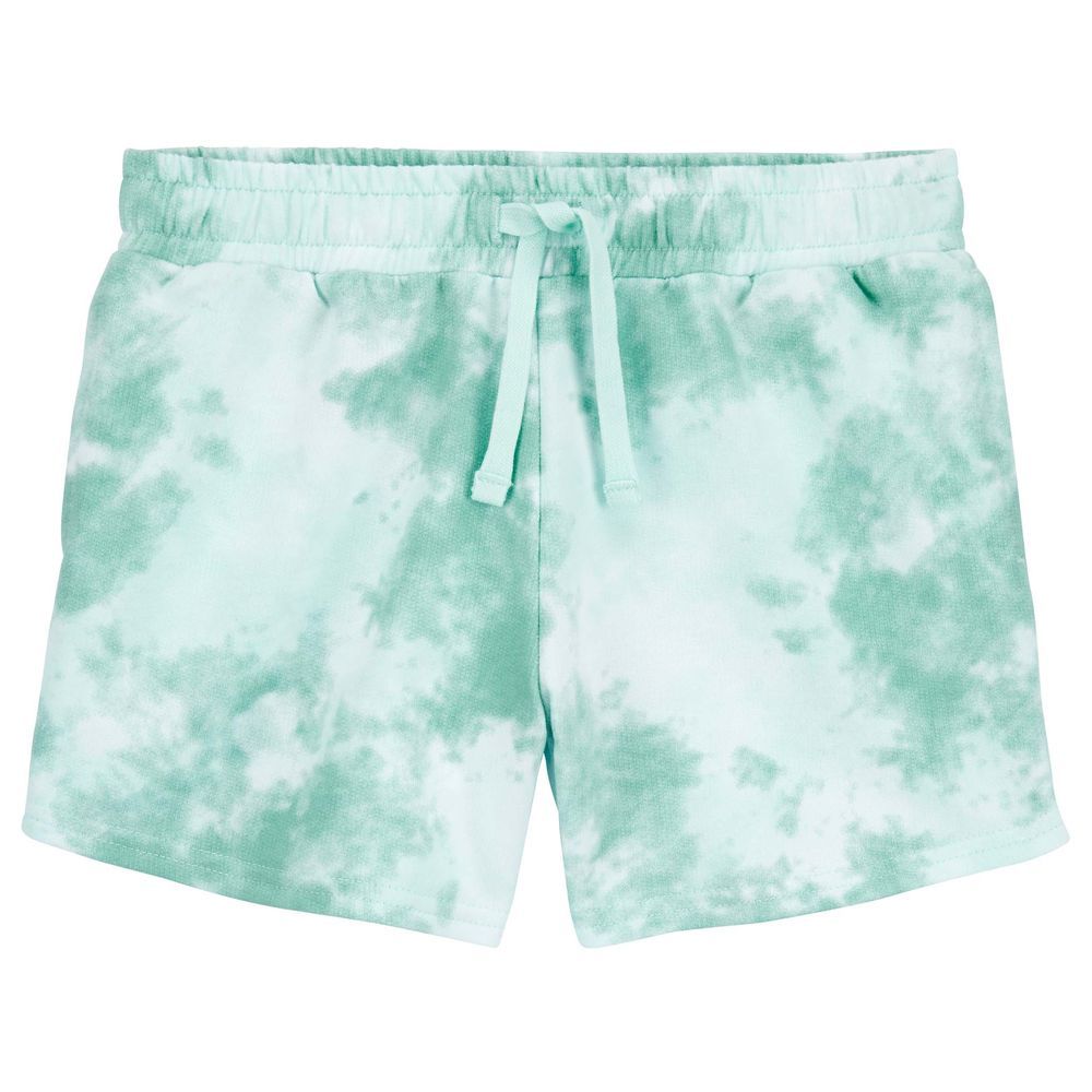 Carters - Girls Tie-Dye Pull-On French Terry Shorts - Blue