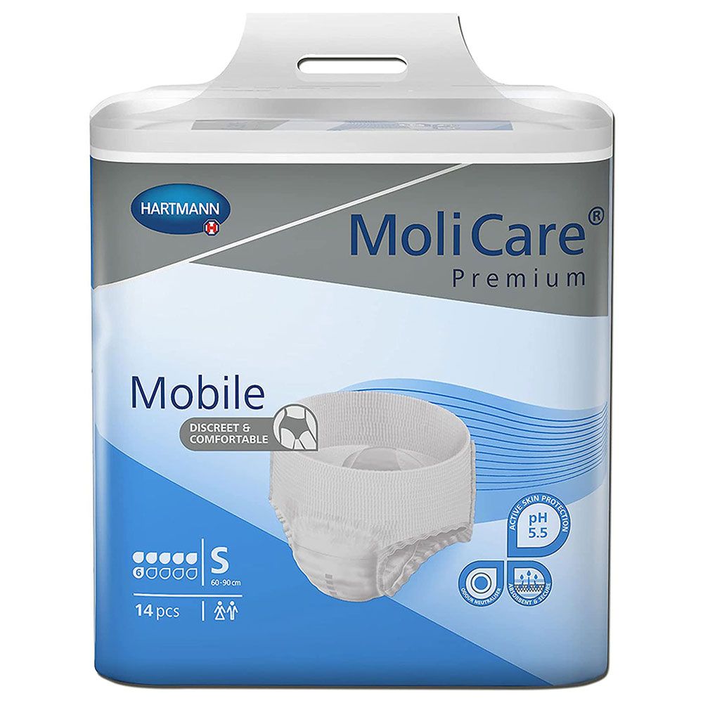 Molicare - Adult Diaper Premium Mobile Pull-Up Pants - 14Pcs - S