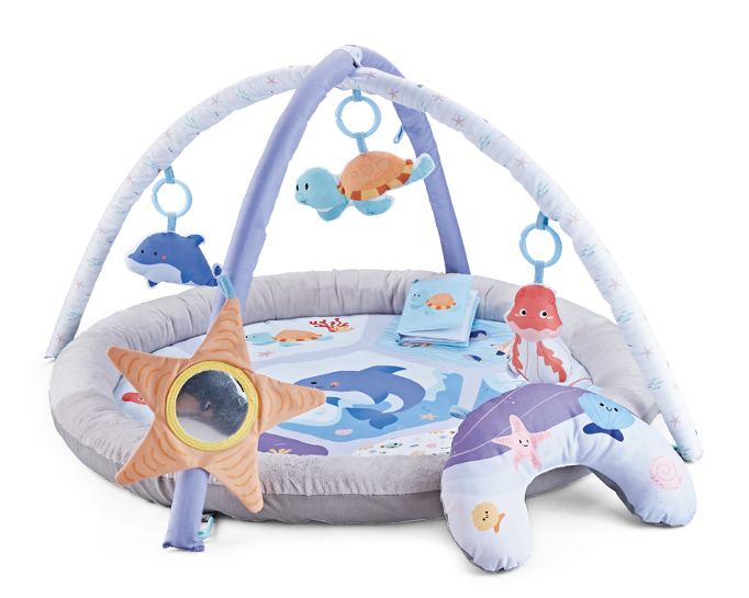 A Thousand & One Cuddles - Plush Ocean Theme Baby Playmat w/ Toys